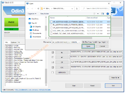 Menambahkan file binary samsung a20s