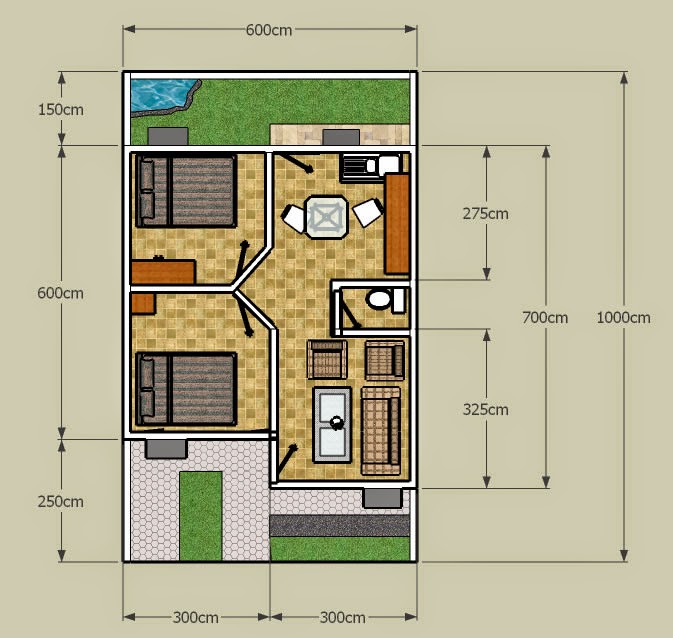  Desain  Rumah  Minimalis  2 Lantai Luas  Tanah  60M2 Gambar 