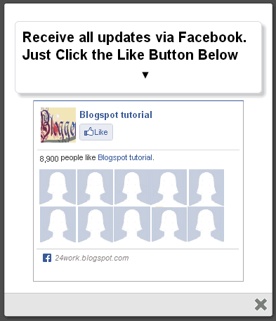 Add a Awesome jQuery Pop-Up For Facebook Like Box