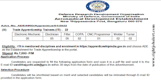 ITI Apprentice Trainees Jobs in DRDO