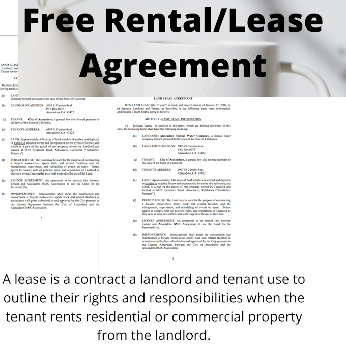Tenancy agreement templates in word Format