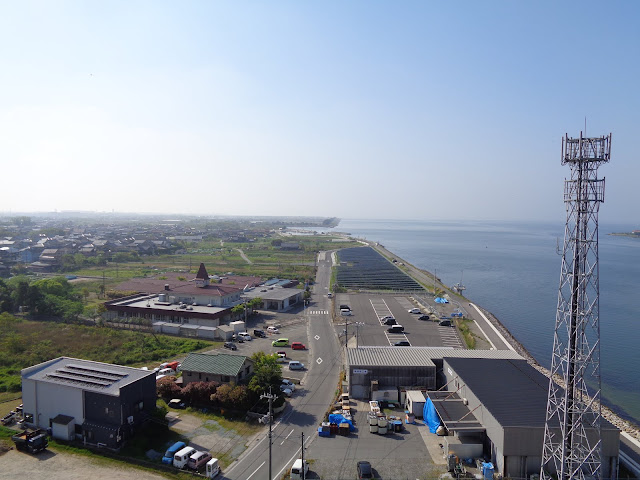 江島大橋（ベタ踏み坂）から境港市の眺め