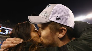 Nick Foles Kisses His Wife Tori Moore After Game