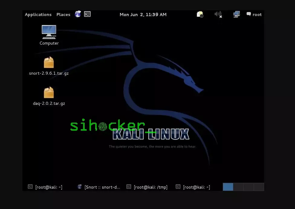 desktop kali linux