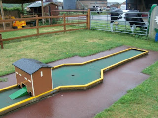 Crazy Golf at the Daisy Made Ice Cream Farm in Skellingthorpe, Lincolnshire.