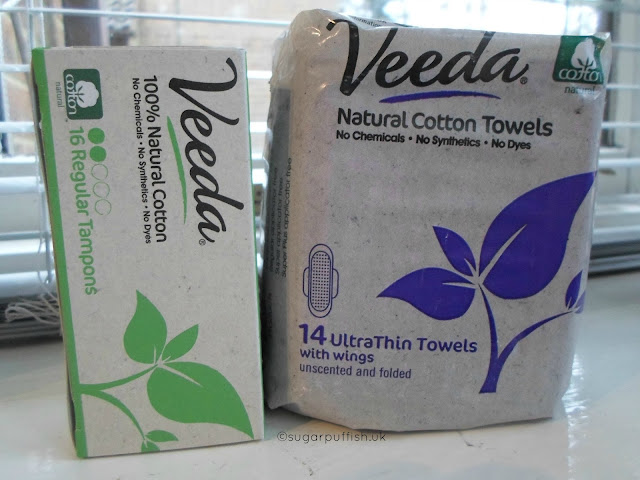 Review Veeda natural cotton tampons and ultra thin towels