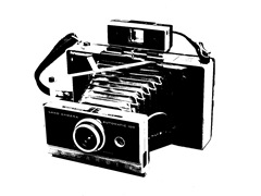 polaroid camera stencil