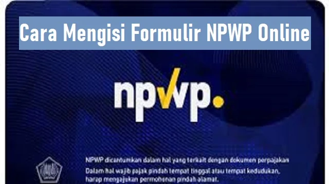 Cara Mengisi Formulir NPWP Online