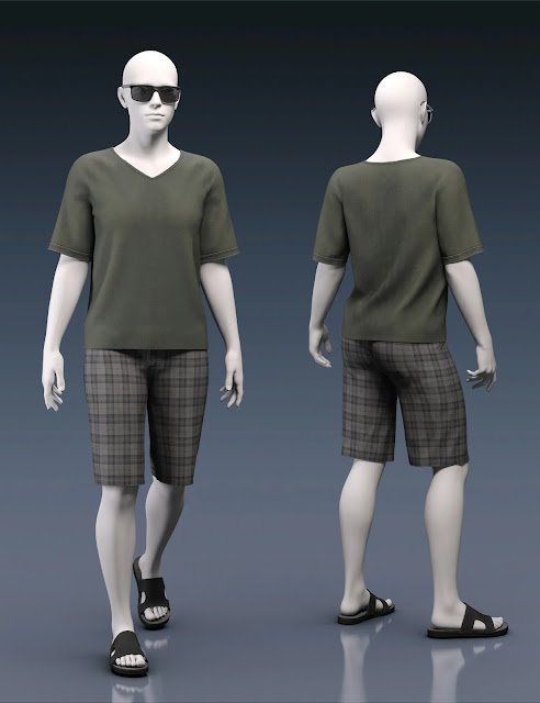 Elevate Your Virtual Style: The dForce Laidback Dude Outfit Texture Add-On Guide