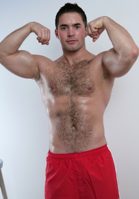 Hot stud Jerry from UK shows his hairy chest