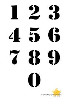 Numeros con fondo en negro  Numeros grandes para imprimir
