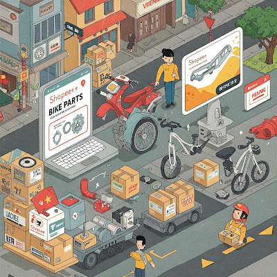 「Shopee バイク部品 ベトナム 海外通販 個人輸入代行、他」のイメージ