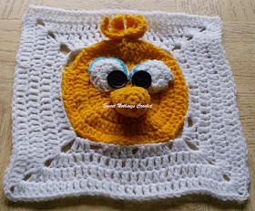 photo of the cute Big bird 9" granny square by Sweet nothings crochet