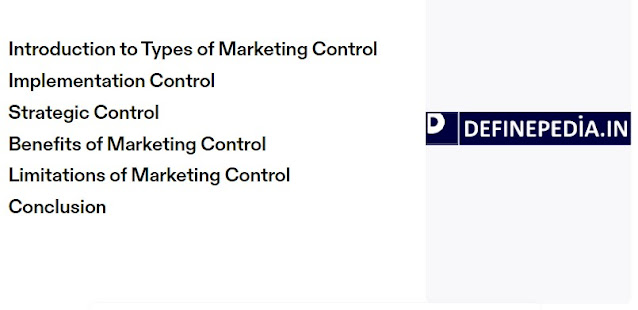 What is Marketing Control definpedia