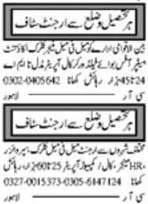 Female Manager & HR Manager Jobs In Lahore