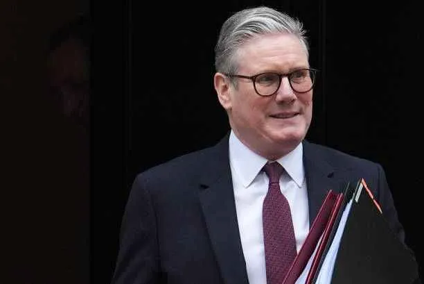 Prime Minister Sir Keir Starmer leaves 10 Downing Street for Prime Minister's Questions at the Houses of Parliament, on February 12, 2025, in London. Photo by Jordan Pettitt/PA/Getty Images