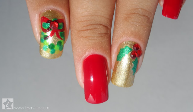 Unhas Decoradas - Guirlanda de Natal (Especial de Fim de Ano)