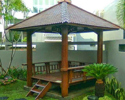 Desain Gazebo Taman Depan Rumah