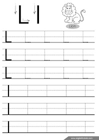 Letter l tracing worksheet, printable handwriting worksheets