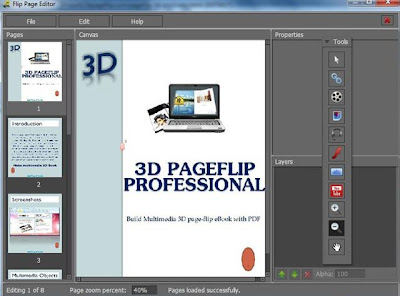 3D PageFlip Professional 1.6.2 + Crack