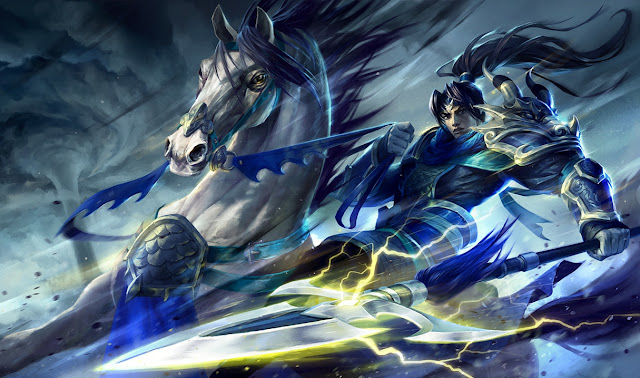 Xin Zhao dari League of Legends, mirip Zilong.