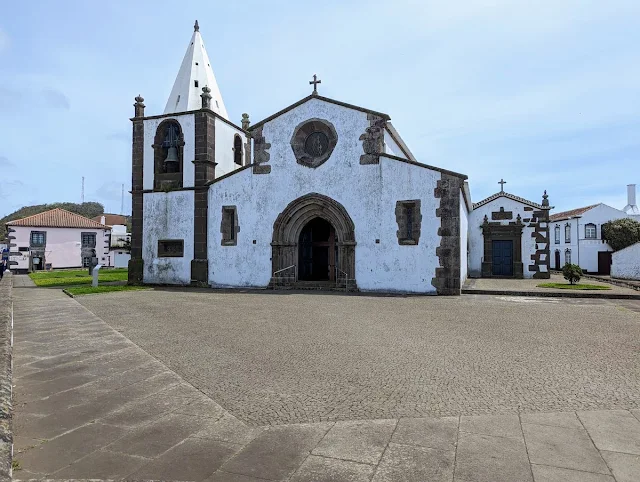 White-washed church in Sao Sebastiao on Terceira Island in the Azores