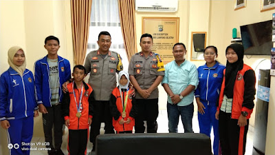 Para Atlet Taekwondo Audensi Bersama Kapolres Lampung Selatan