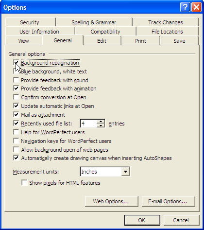 Backgrounds For Word. the Microsoft Word screen.