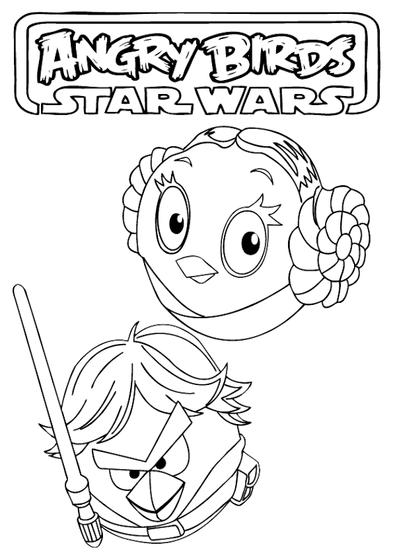 Angry Birds Star Wars Coloring Pages title=