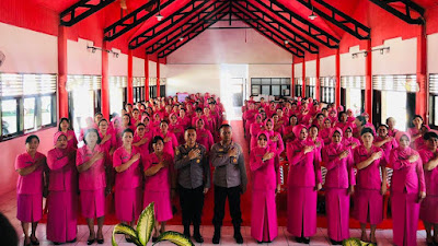 Hadiri Tatap Muka Pembinaan Bhayangkari, Kapolres Bitung : Gunakan Medsos Untuk Hal Positif