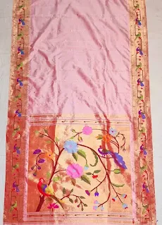 Paithani sarees!Parrot peacock border paithani sarees online!
