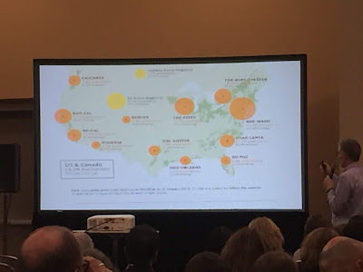 Map of geographic regions with large print collections