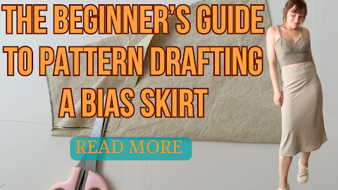 How to Self Draft Pattern for Bias Cut Skirt: A Beginner Friendly Tutorial