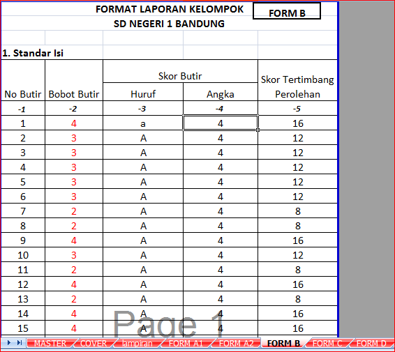 Penilaian Visitasi Akreditasi S-M 2014 Format Excel Penilaian Visitasi Akreditasi S-M 2014 Format Excel