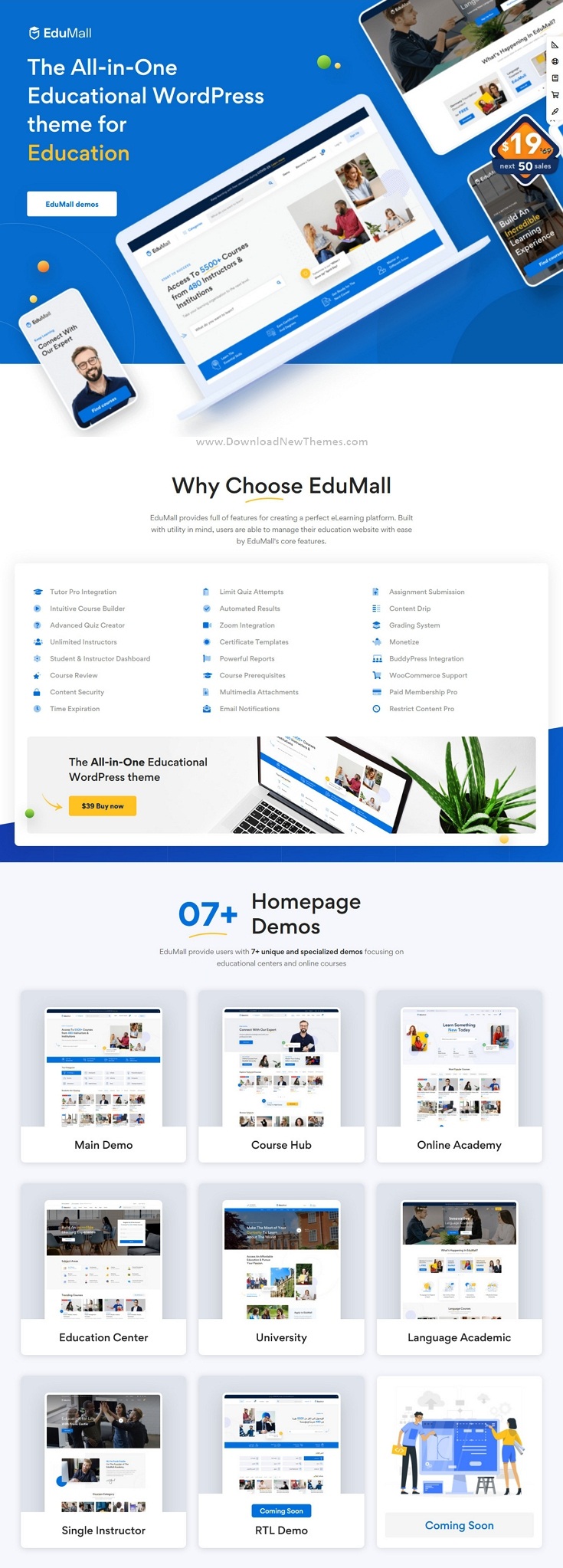 LMS Education Center WordPress Theme