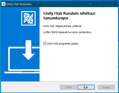 Unity Hub Kurulumu