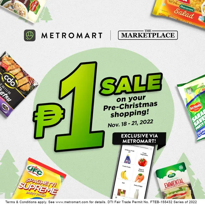 Metromart and The Marketplace PISO SALE