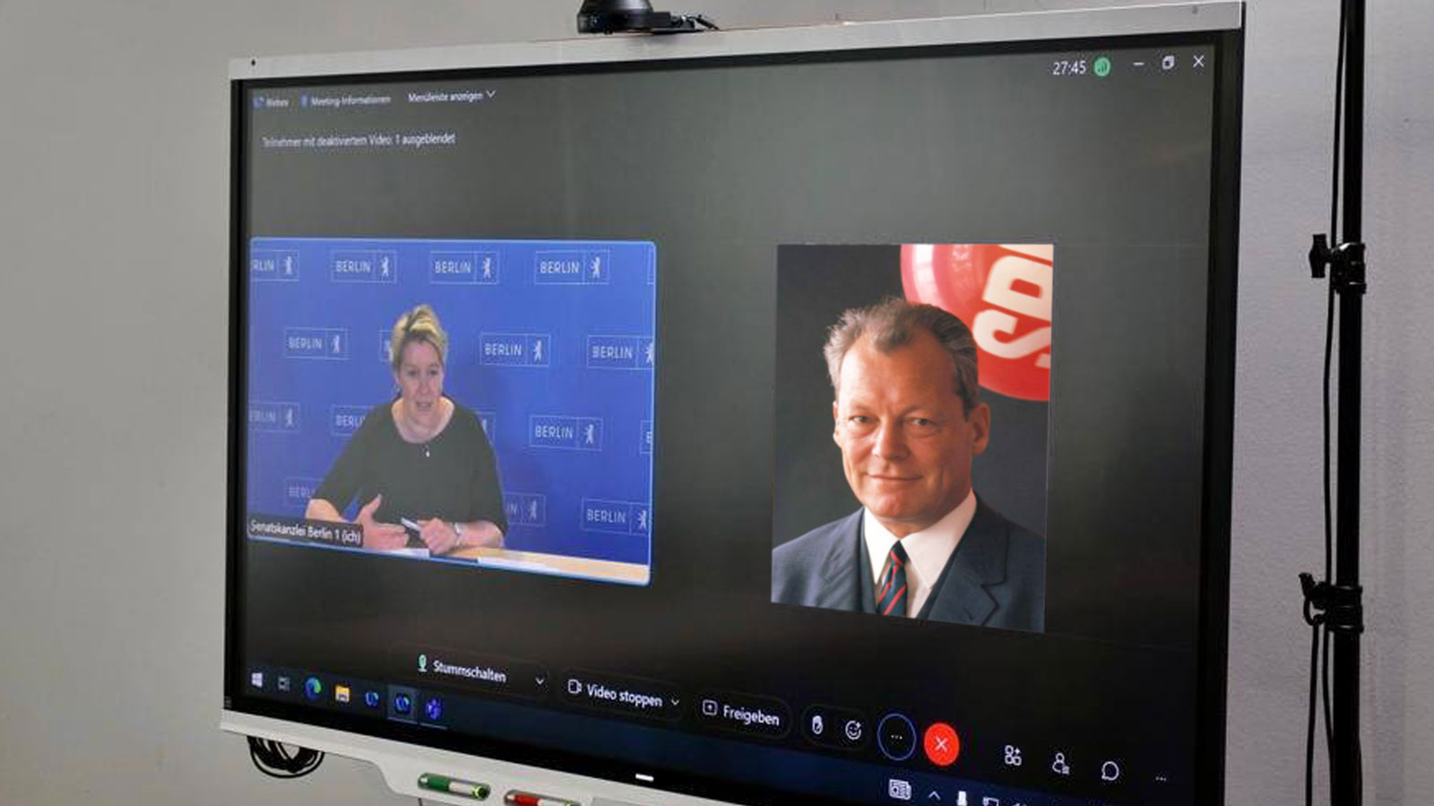 Nach Klitschko-Deepfake: War Giffeys Videocall mit Willy Brandt neulich ebenfalls unecht?