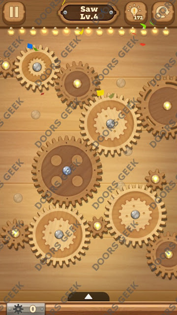 Fix it: Gear Puzzle [Saw] Level 4 Solution, Cheats, Walkthrough for Android, iPhone, iPad and iPod