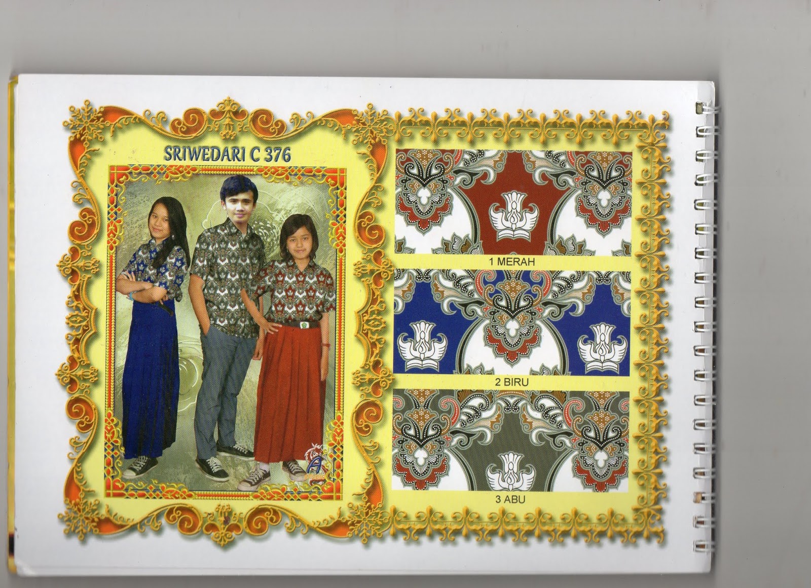  Seragam  batik  motif nasional untuk sekolah  dan umum 