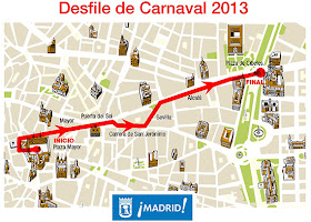 Cortes y desvíos por el Desfile de Carnaval 2013 de Madrid