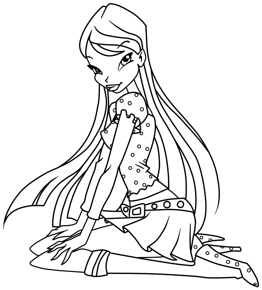 coloriage winx musa