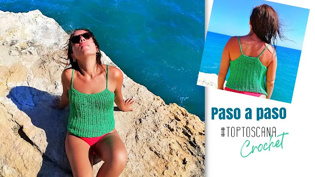 Blusa Top de Tirantes Tejida a Crochet