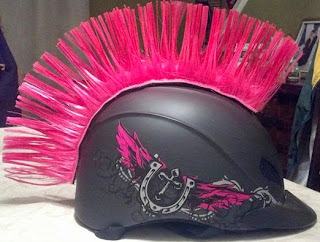 pink helmet mohawk