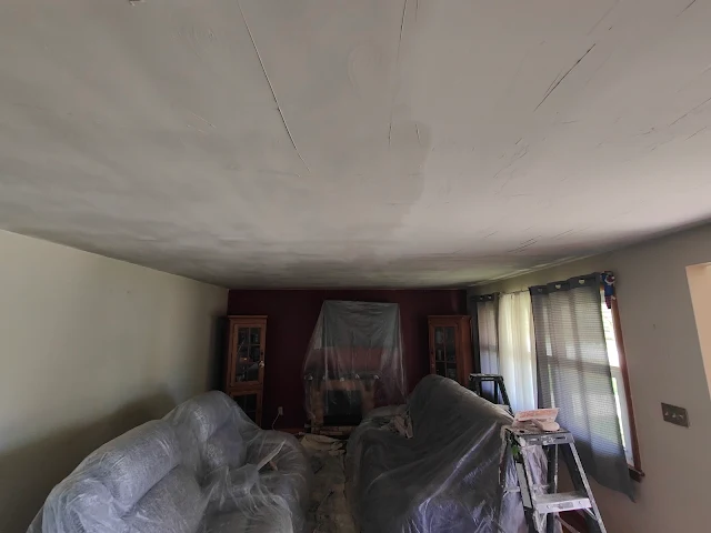 Skim Coating ceiling