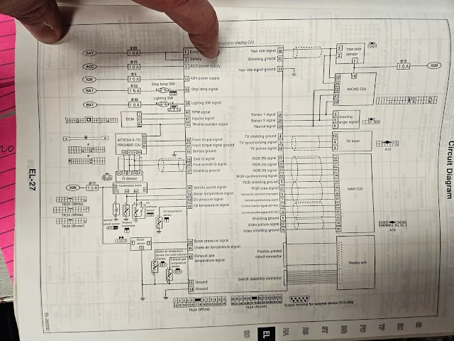 R34 Multi Function Display wiring diagram