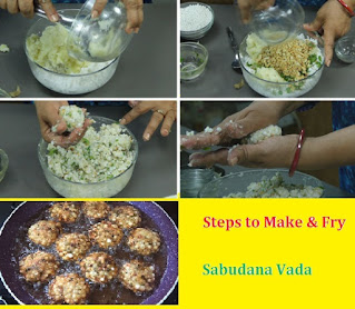 sabudana vada steps