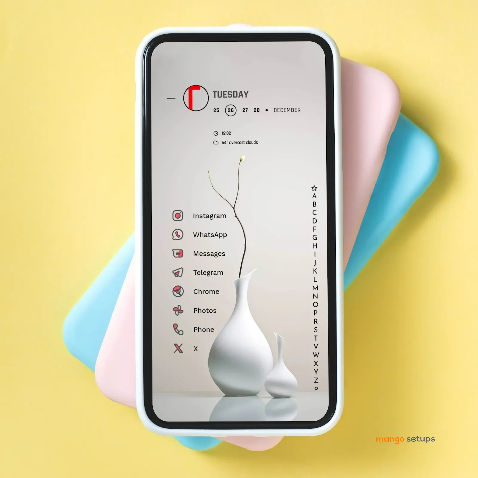 Niagara Launcher Android Home Screen Setups