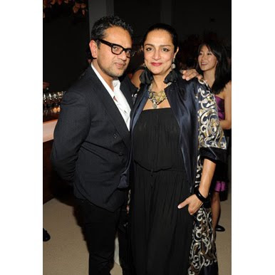 Naeem Khan with wife Ranjana