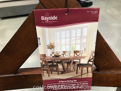 Bayside Furnishings 9-piece Dining Set: rustic yet practical